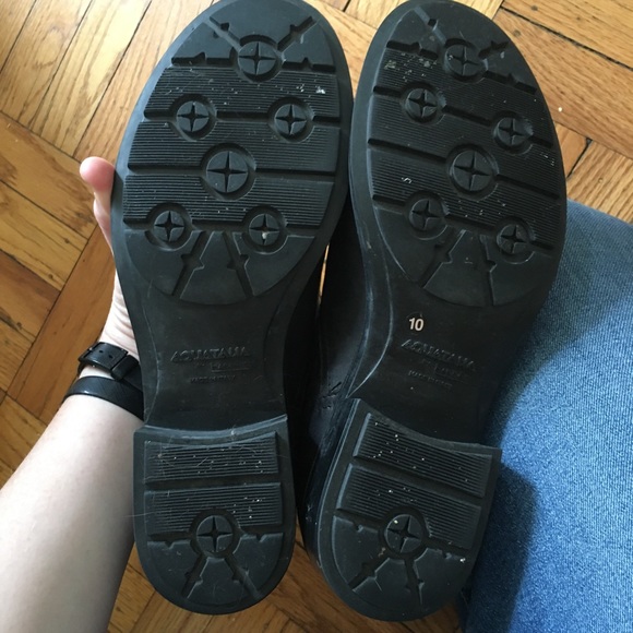 Aquatalia Black Quilted Leather Boots - Picture 4 of 6